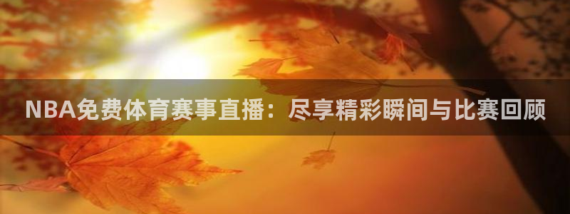 NBA免费体育赛事直播：尽享精彩瞬间与比赛回顾